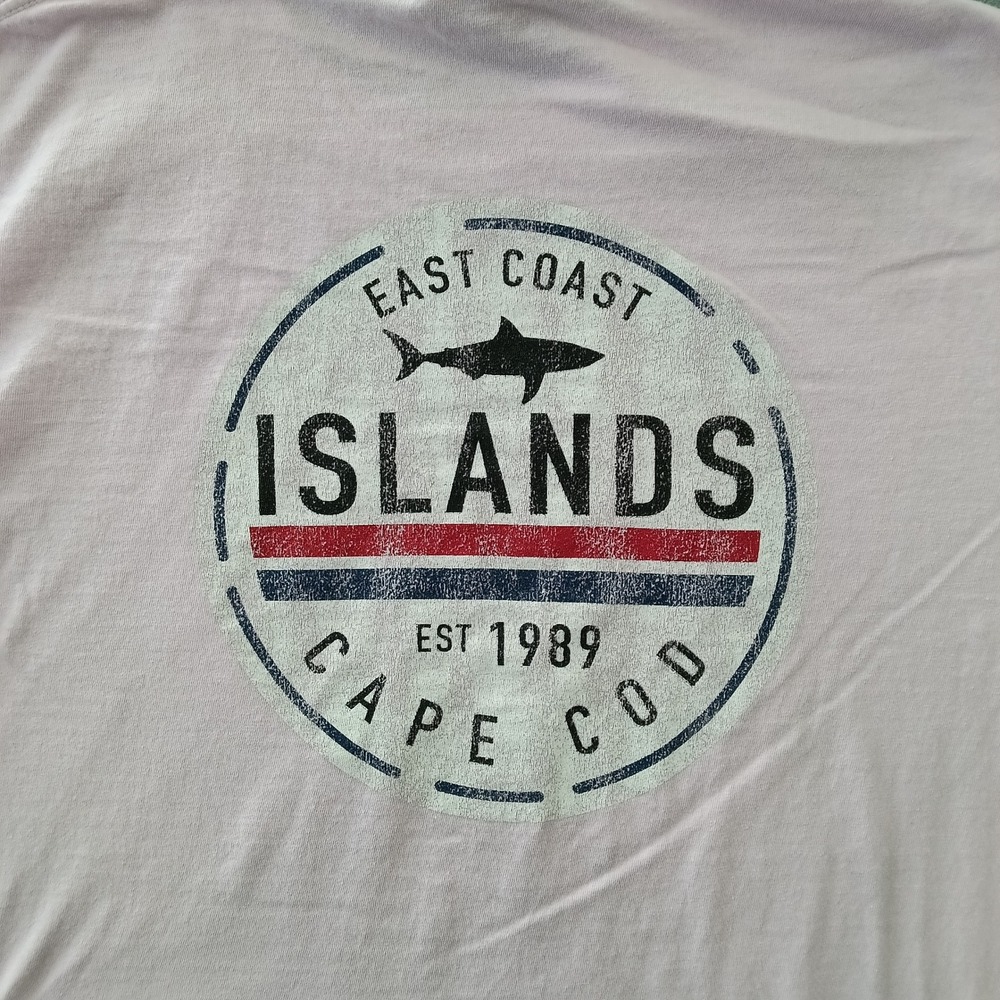 Comfort Colors Cape Cod East Coast Islands Shark Graphic T-Shirt Pink Large
